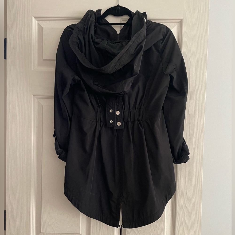 French Connection Black Rain Jacket - Picture 2 of 5